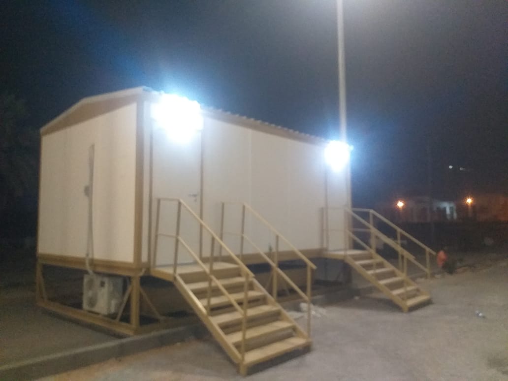 Night 20 Ft Toilet Installation