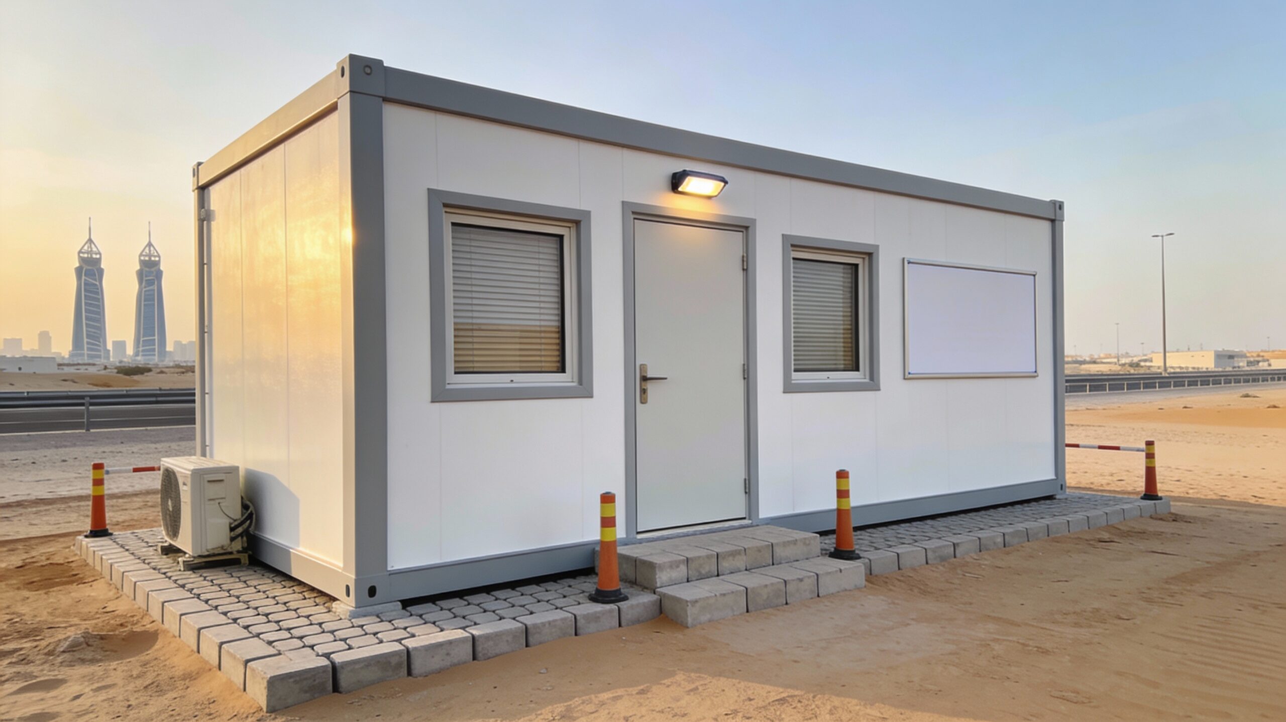 Executive porta cabin offices with premium finishes for businesses in UAE and KSA