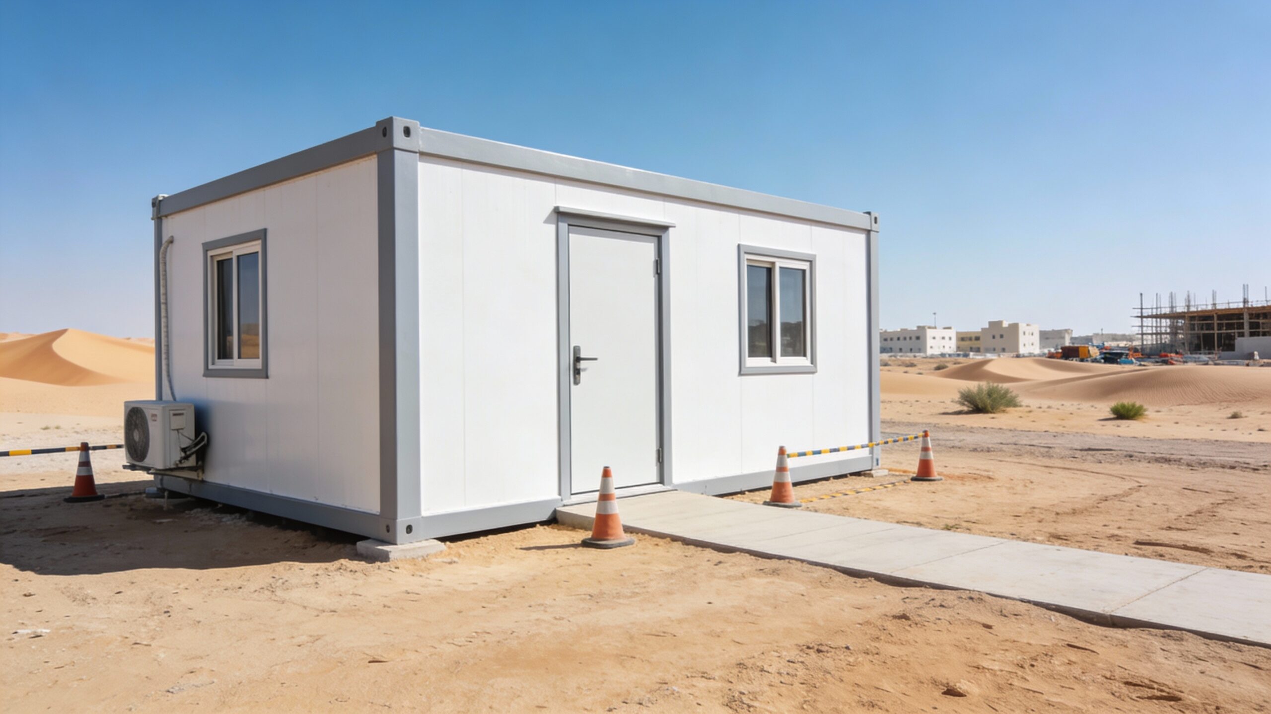 Portable office cabin solutions deployed at business locations